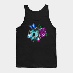 Heart Lock and Rose Tank Top